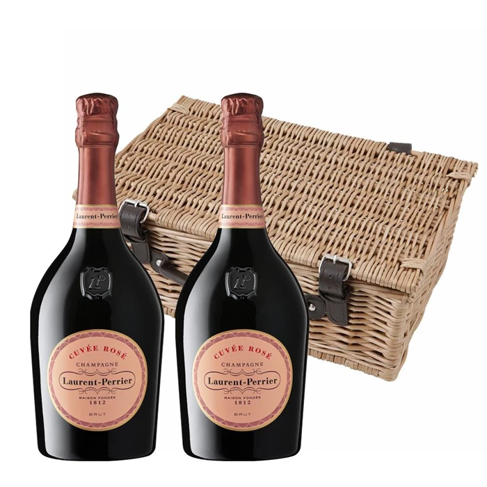 Laurent Perrier Cuvee Rose Champagne 75cl Twin Hamper (2x75cl)